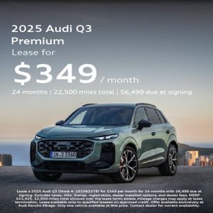 2025 Audi Q3 parked at an angle view